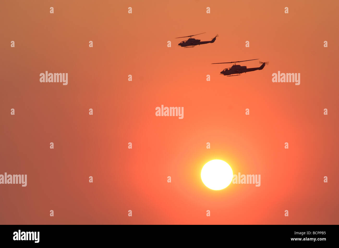 Helicopters on Patrol Stock Photo