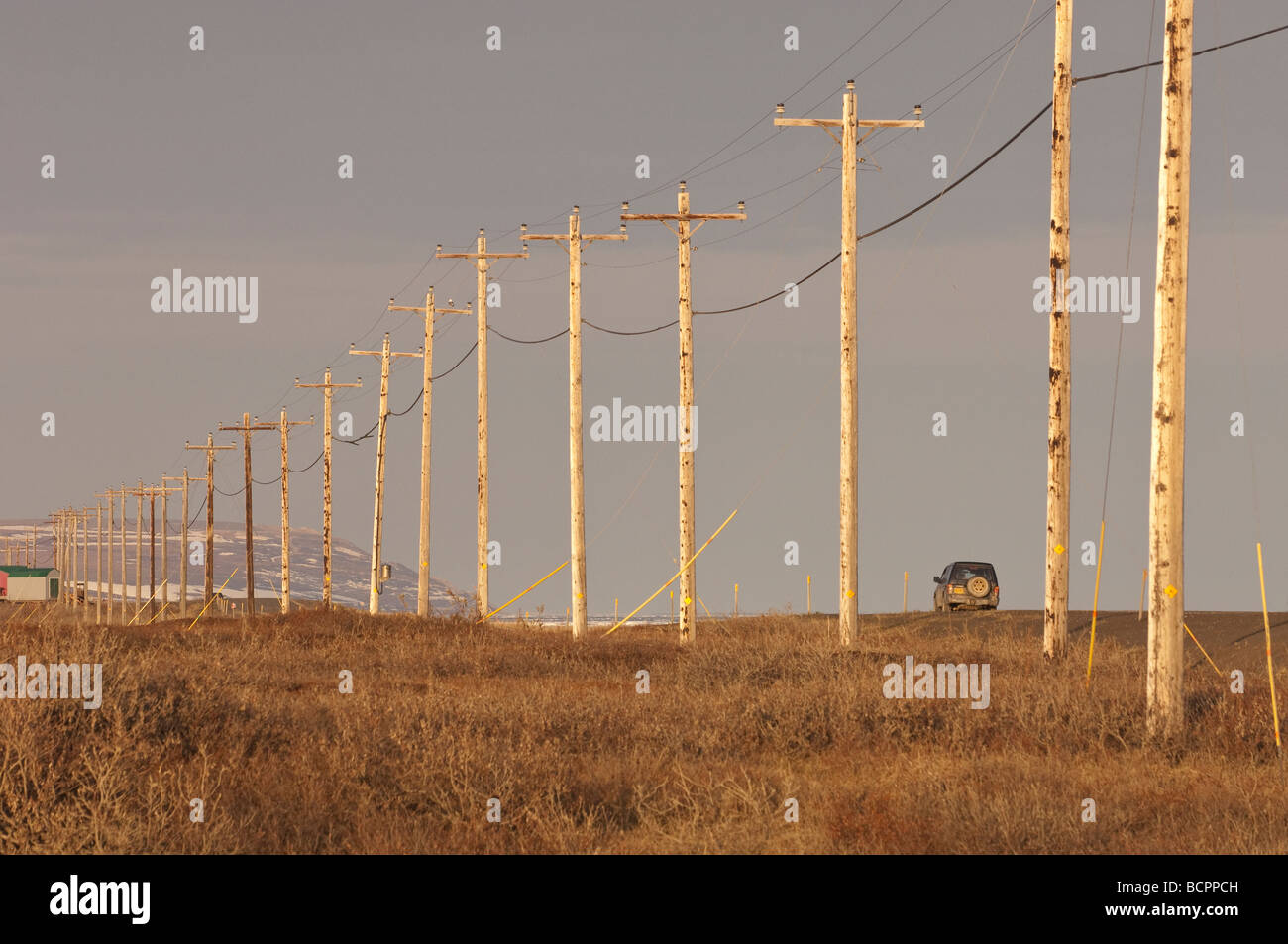 Telephone poles along road hires stock photography and images Alamy