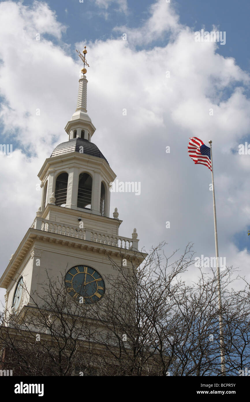 The Clocktower at the Henry Ford Museum Dearborn Detroit Michigan in USA US low angle from below United States nobody of America hi-res Stock Photo