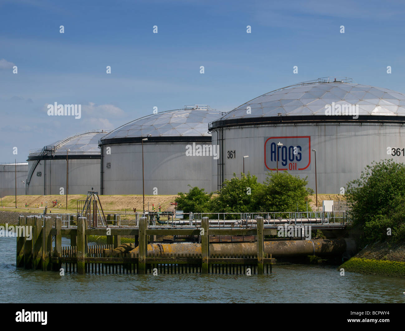 Argos oil fuel storage tanks in Rotterdam Zuid Holland the Netherlands ...