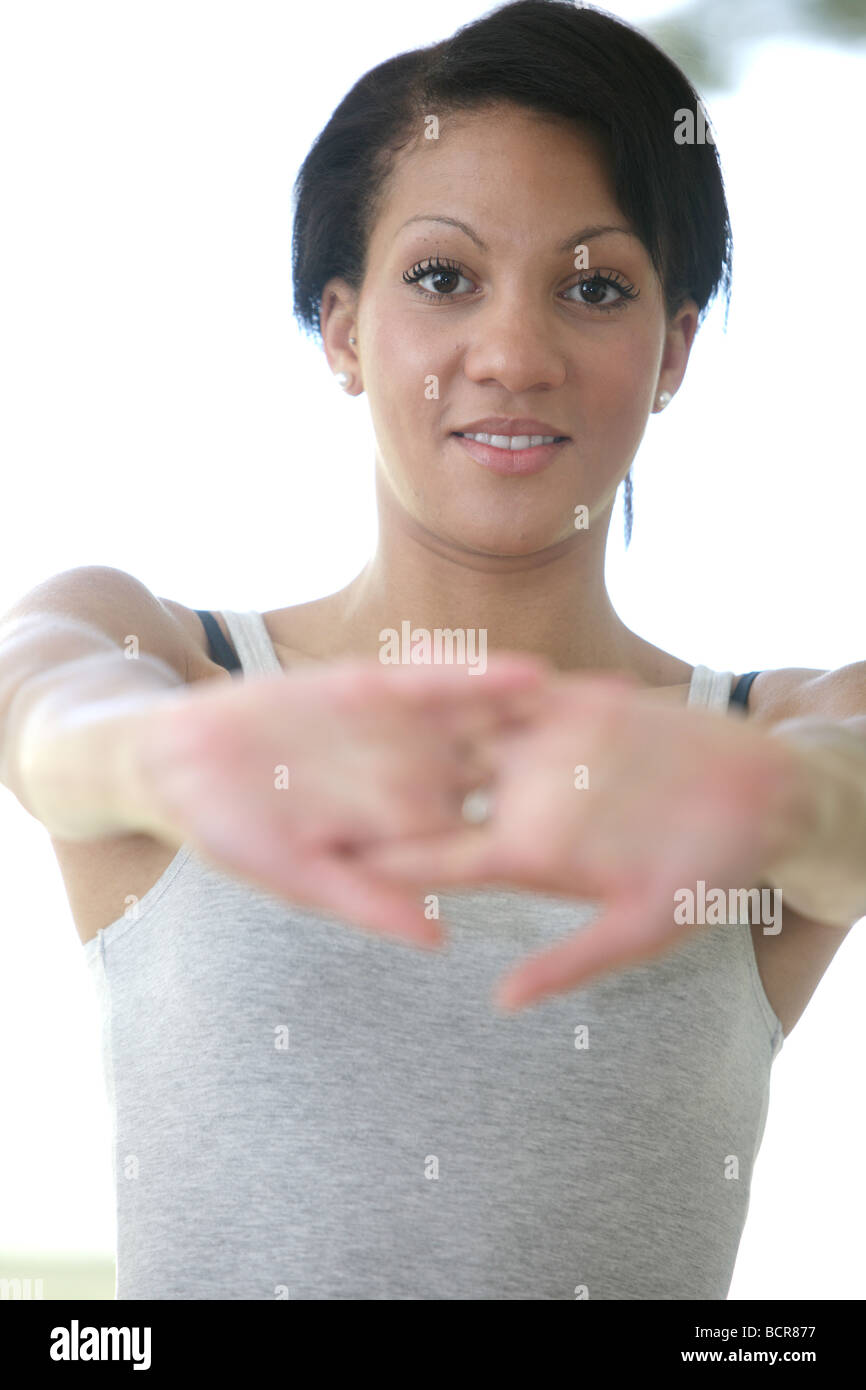 Young Woman Exercising Model Released Stock Photo - Alamy