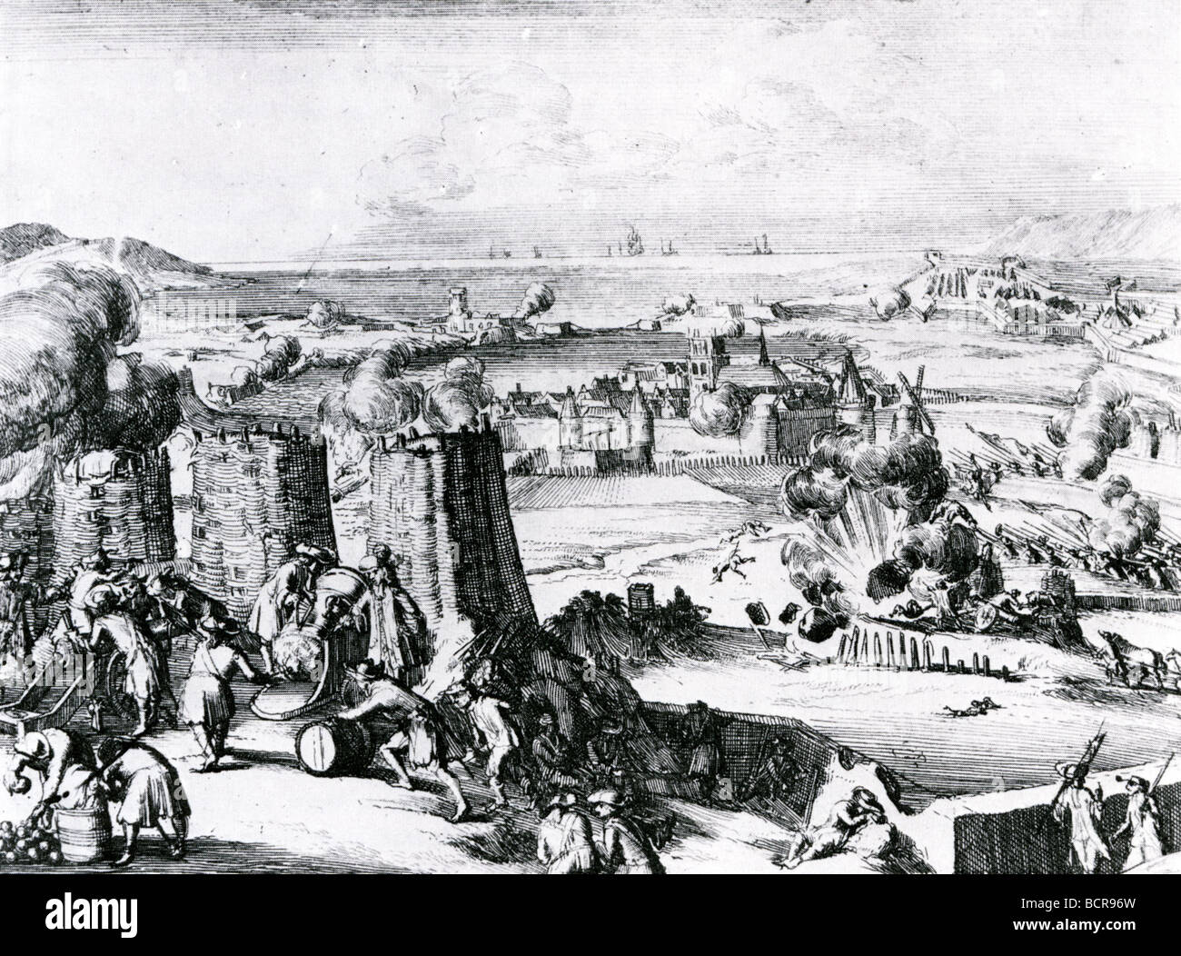 IRELAND - THE SIEGE OF DERRY IN 1689 - Stock Image