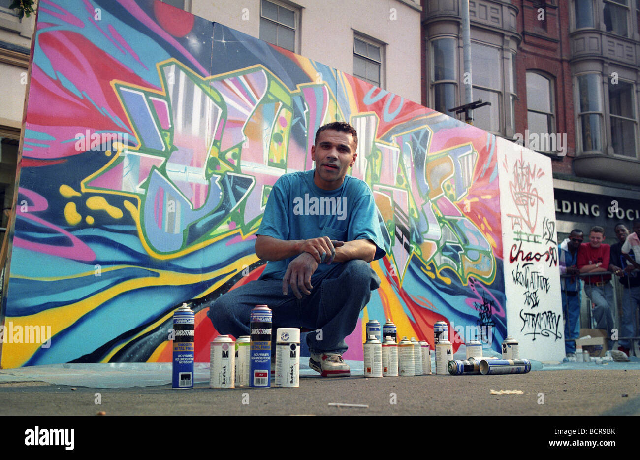 Wolverhampton graffiti artist Goldie in 1992 Stock Photo Alamy