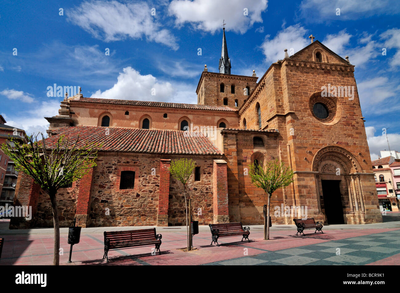 Spain, Via de la Plata: Romanesque church Santa Maria del Azogue in Benavente Stock Photo