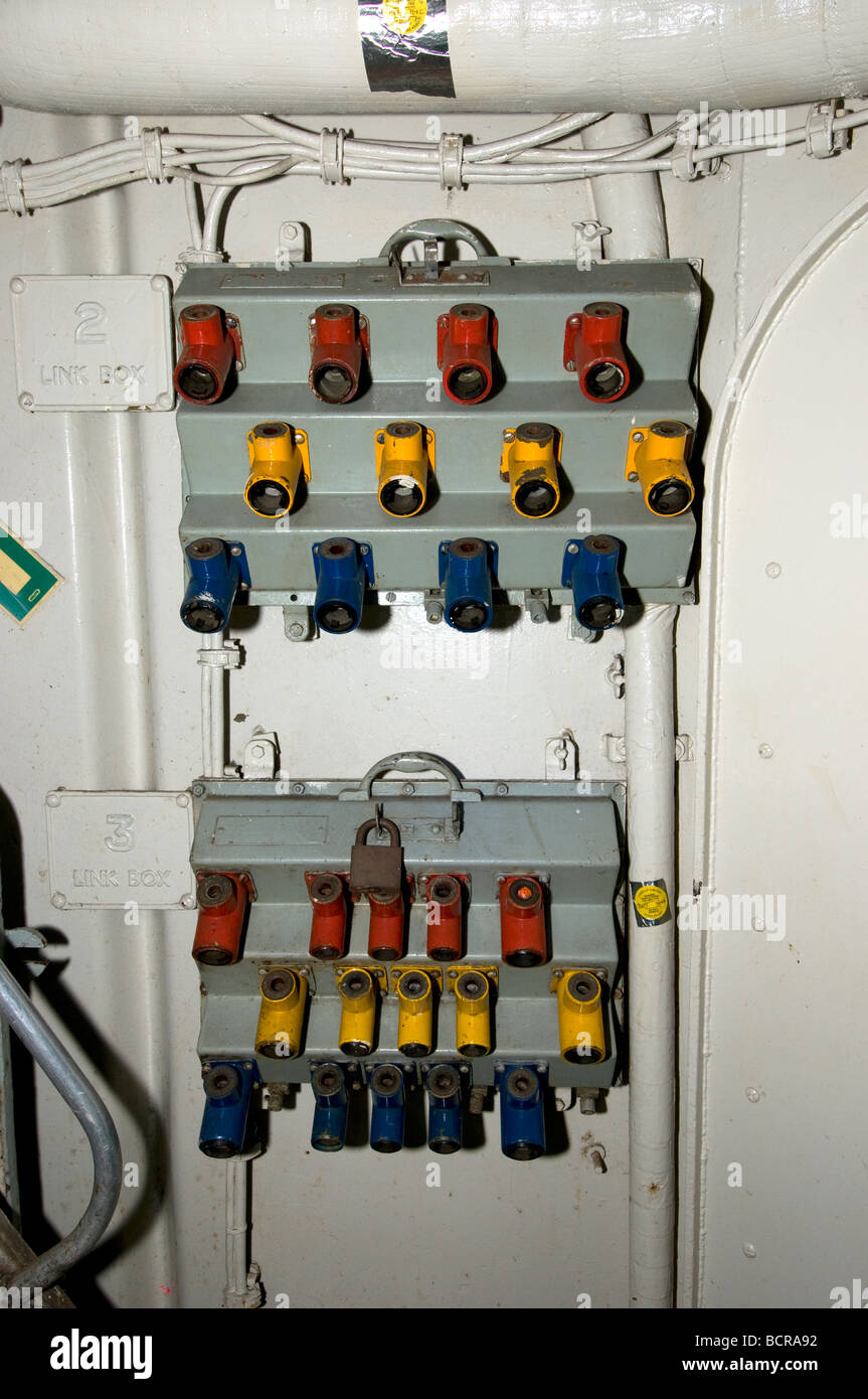 Electrical outlets on Navy Ship 3 phase Stock Photo Alamy