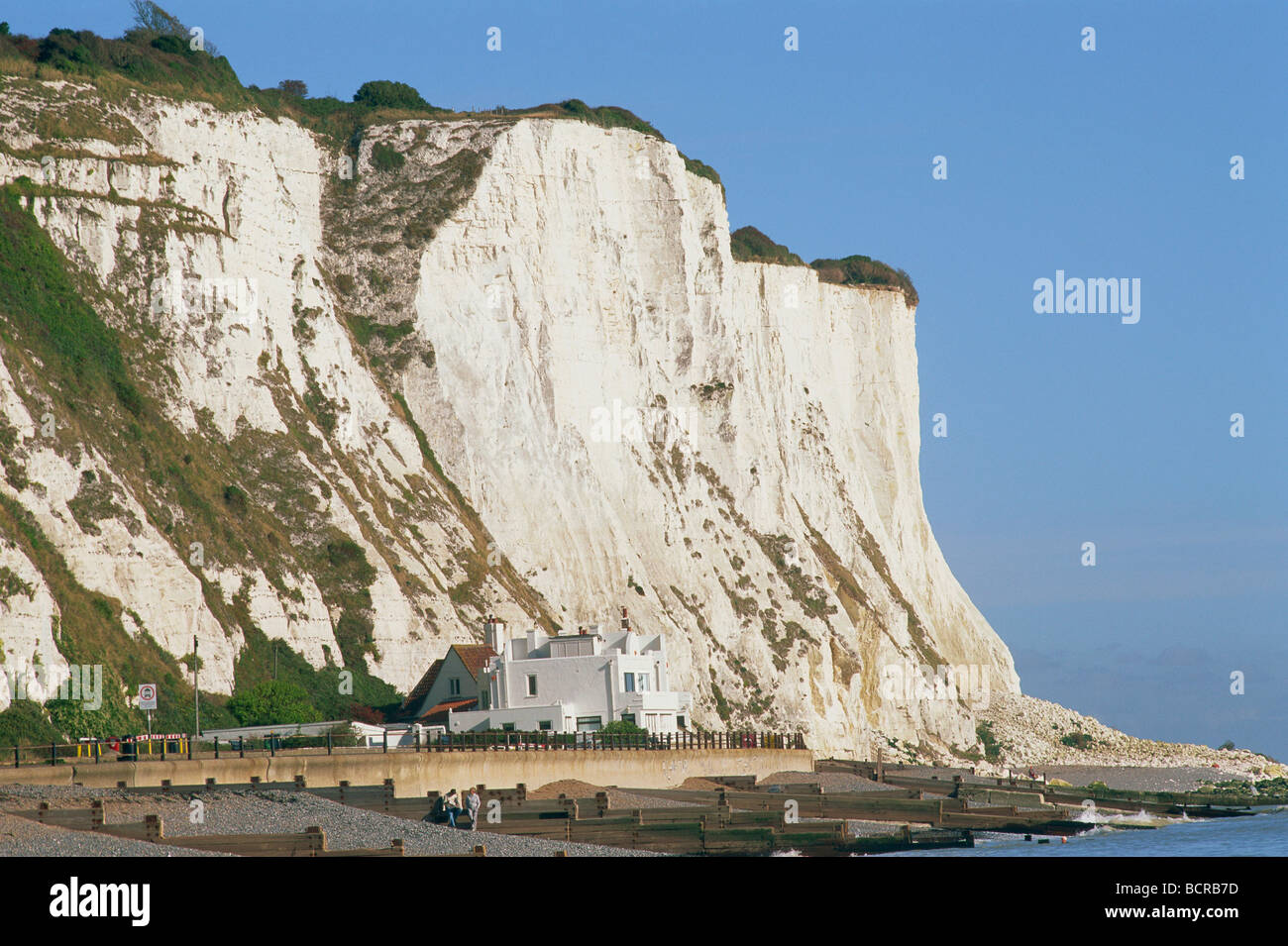Tourist resort on the beach, White Cliffs Of Dover, St. Margarets Bay