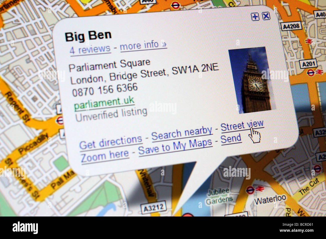Google Street View 2009 Stock Photo
