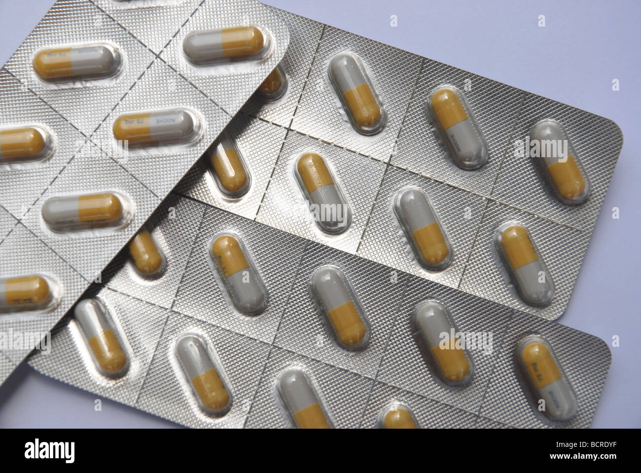 genuineTamiflu 75mg, an anti-viral drug used in the treatment and prophylaxisof Influenzavirus A and Influenzavirus B infection Stock Photo
