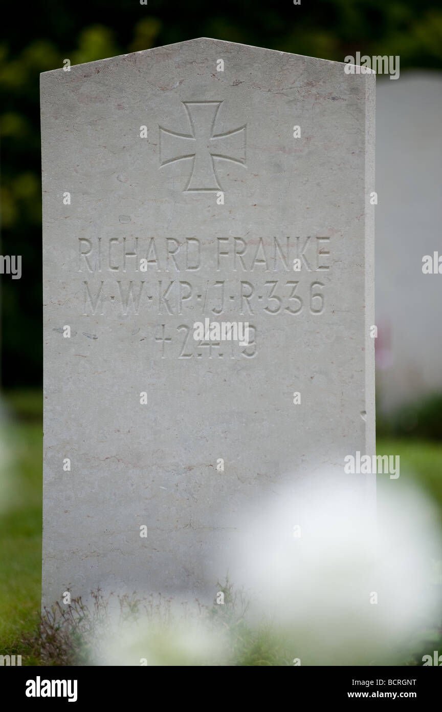 War Graves in Military Cemetary, Tourgeville, France Stock Photo