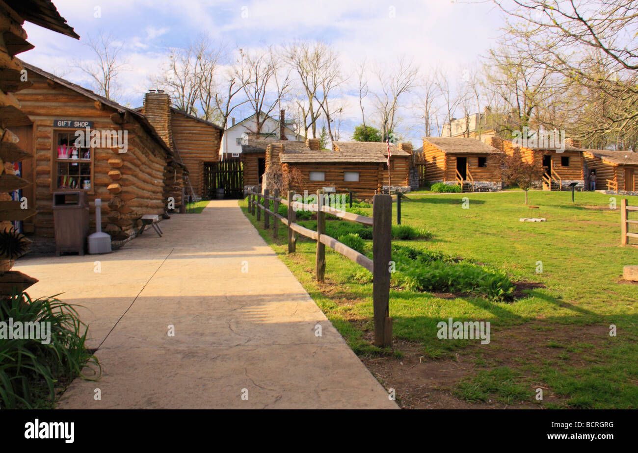 Log Cabins Inside Compound Of Old Fort Harrod State Park