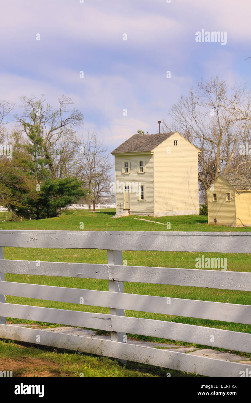 Water house and Brethren s Bath House at Shaker Village of Pleasant Hill Harrodsburg Kentucky