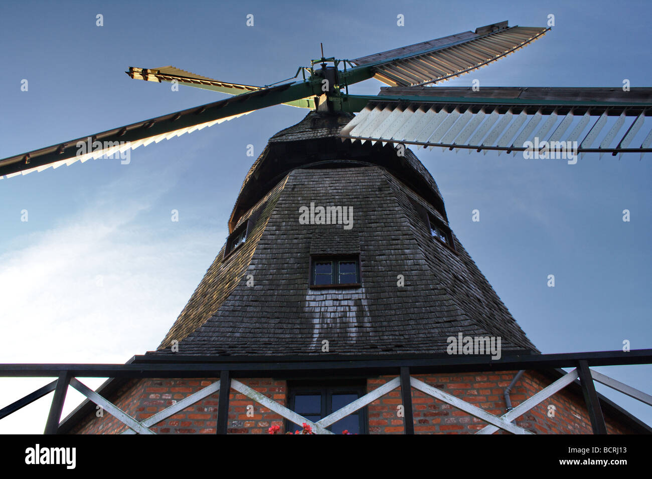 windmill in the morning Stock Photo