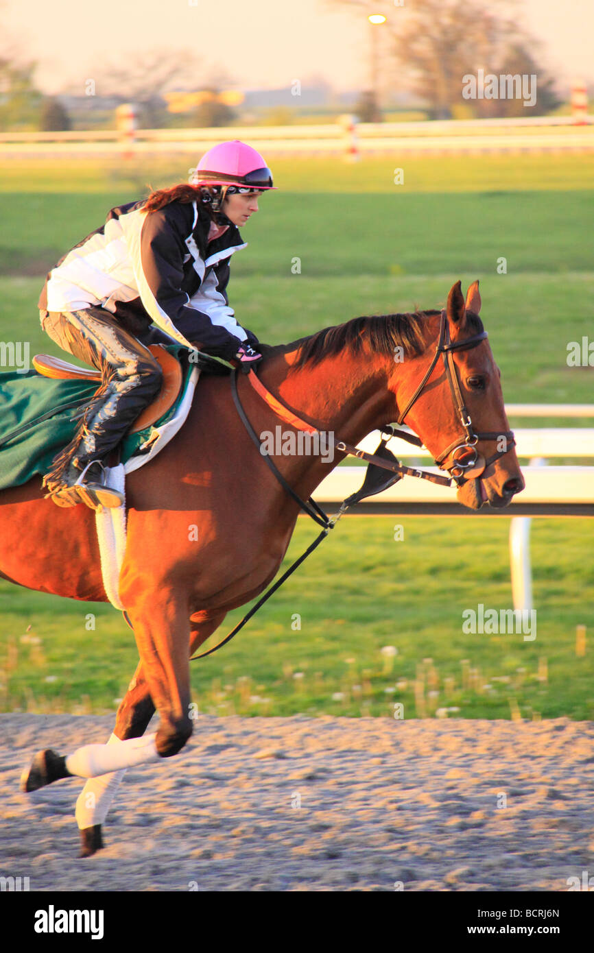 Exercise riders at racetrack hi-res stock photography and images - Alamy