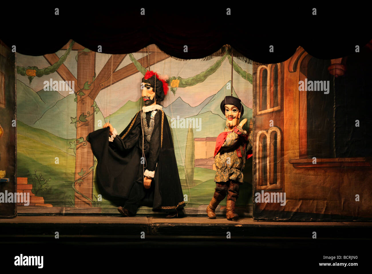 Don Giovanni puppet show in Prague Stock Photo Alamy