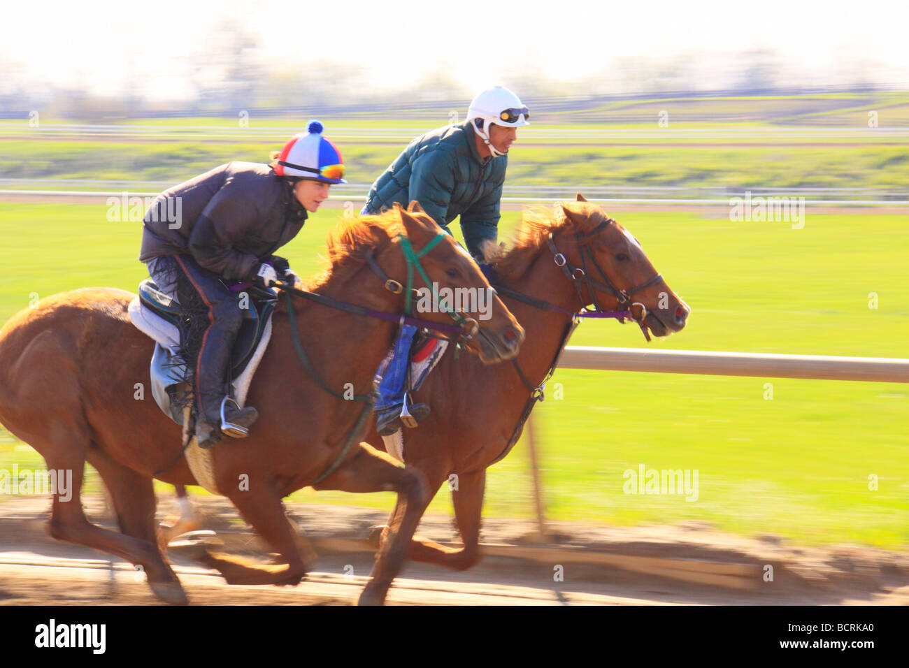Riding horse early morning hi-res stock photography and images - Alamy