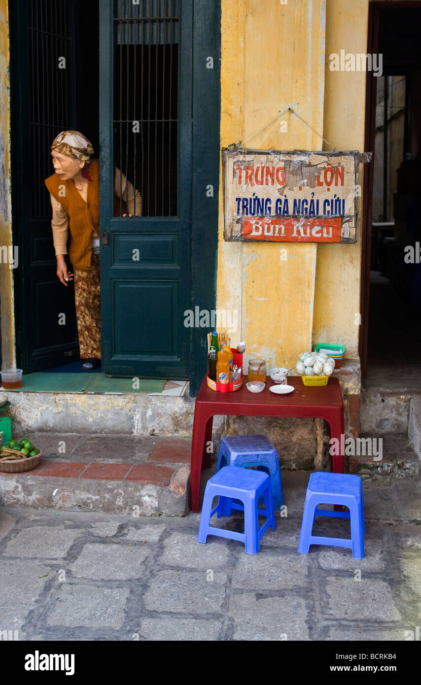 Street Food Stall Hanoi Vietnam Stock Photo