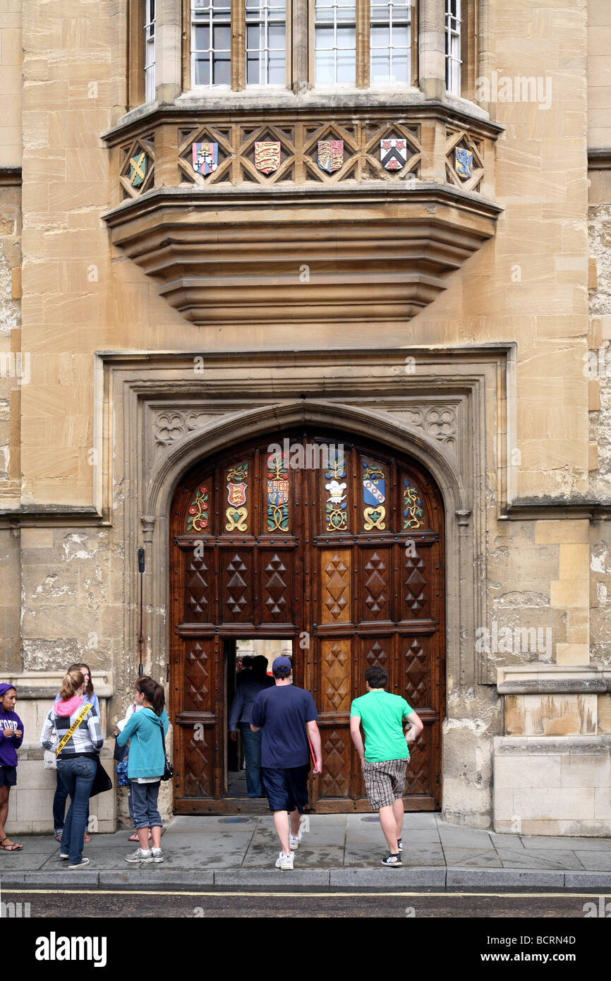 Oxford University Oriel College Gate Stock Photo