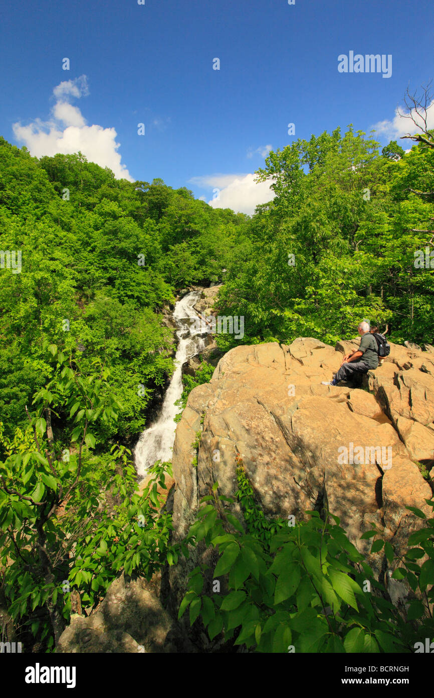 White Oak Canyon Falls Shenandoah National Park Virginia Stock Photo