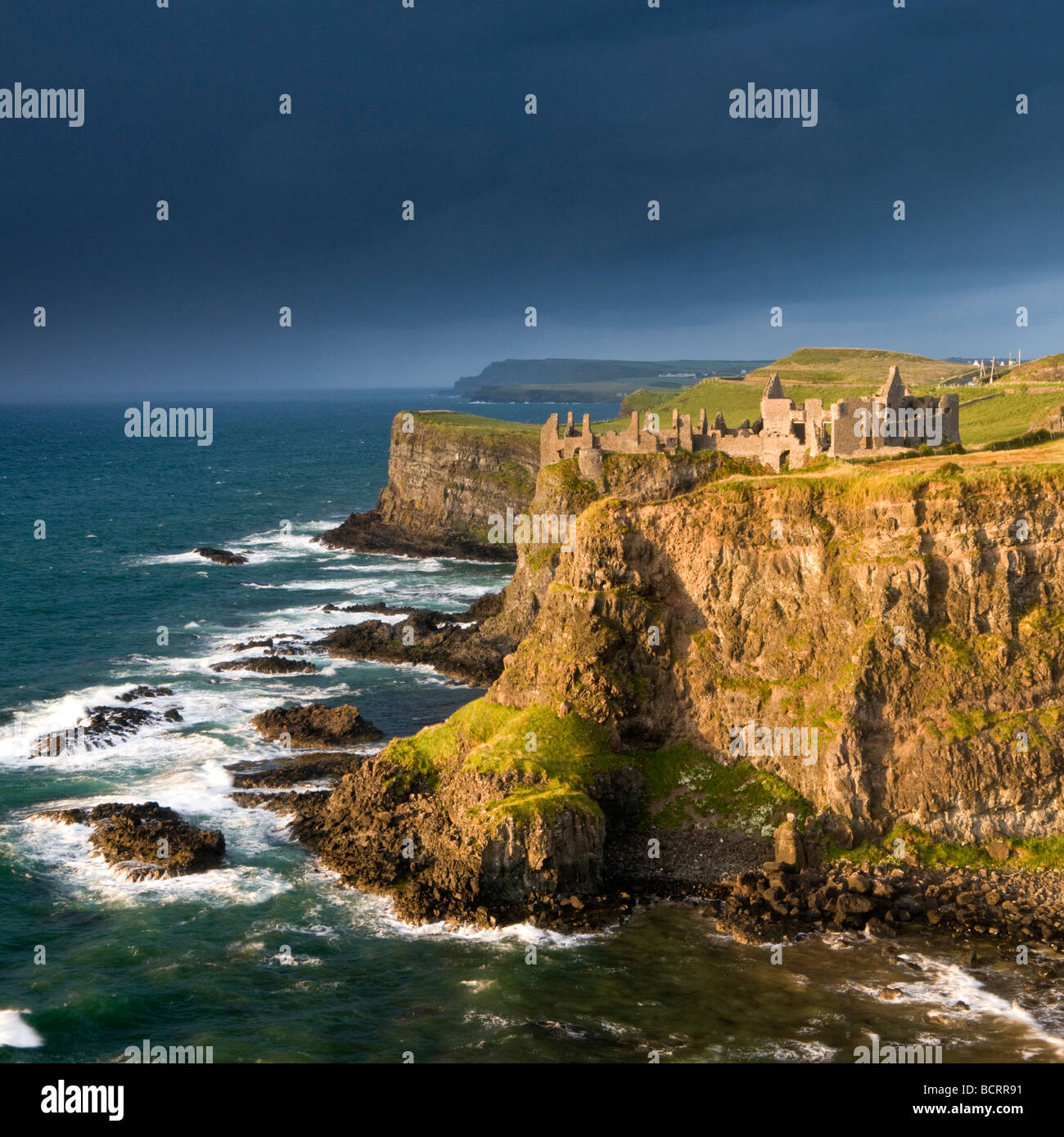 Dunluce Castle, Heritage Coast, County Antrim, Northern Ireland, UK Stock Photo