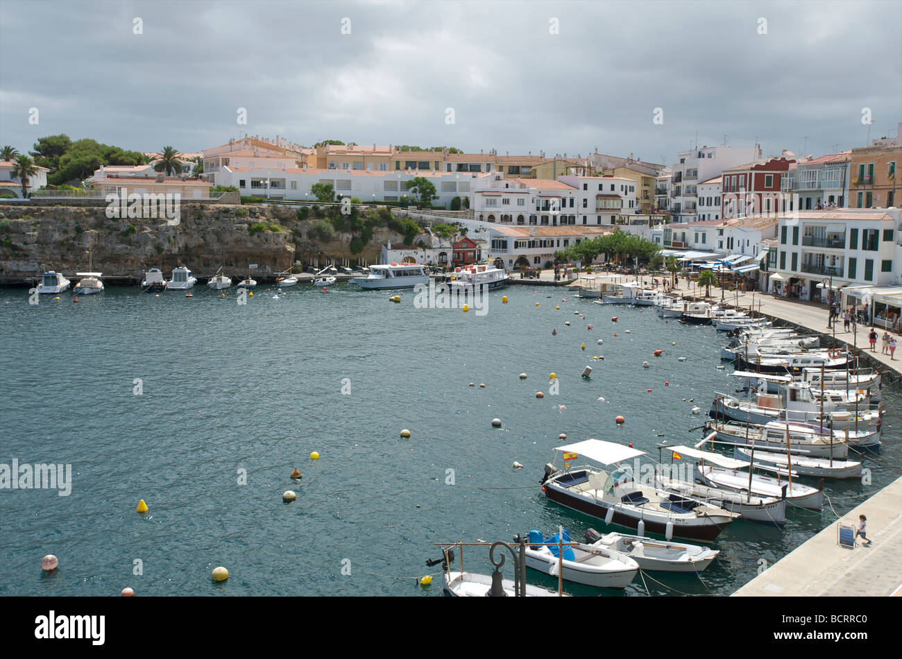 Cales Fonts harbour on the Balearic island of Menorca Spain Stock Photo