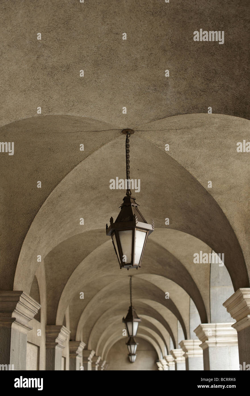 vaulted ceiling with lights Dublin Castle Ireland Stock Photo Alamy