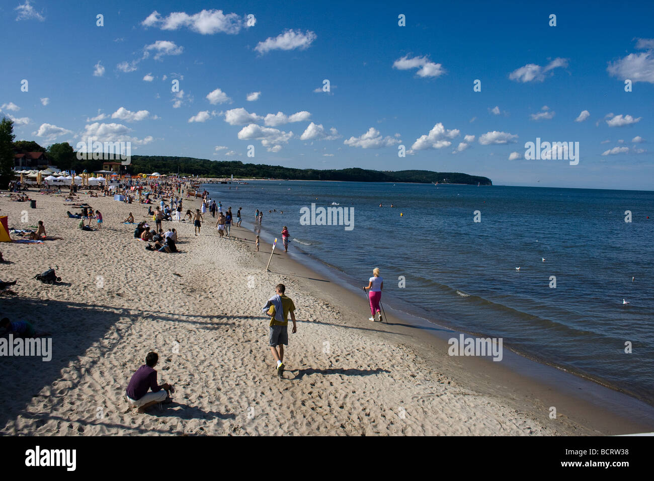 View At Beach In Sopot Poland Stock Photo Alamy