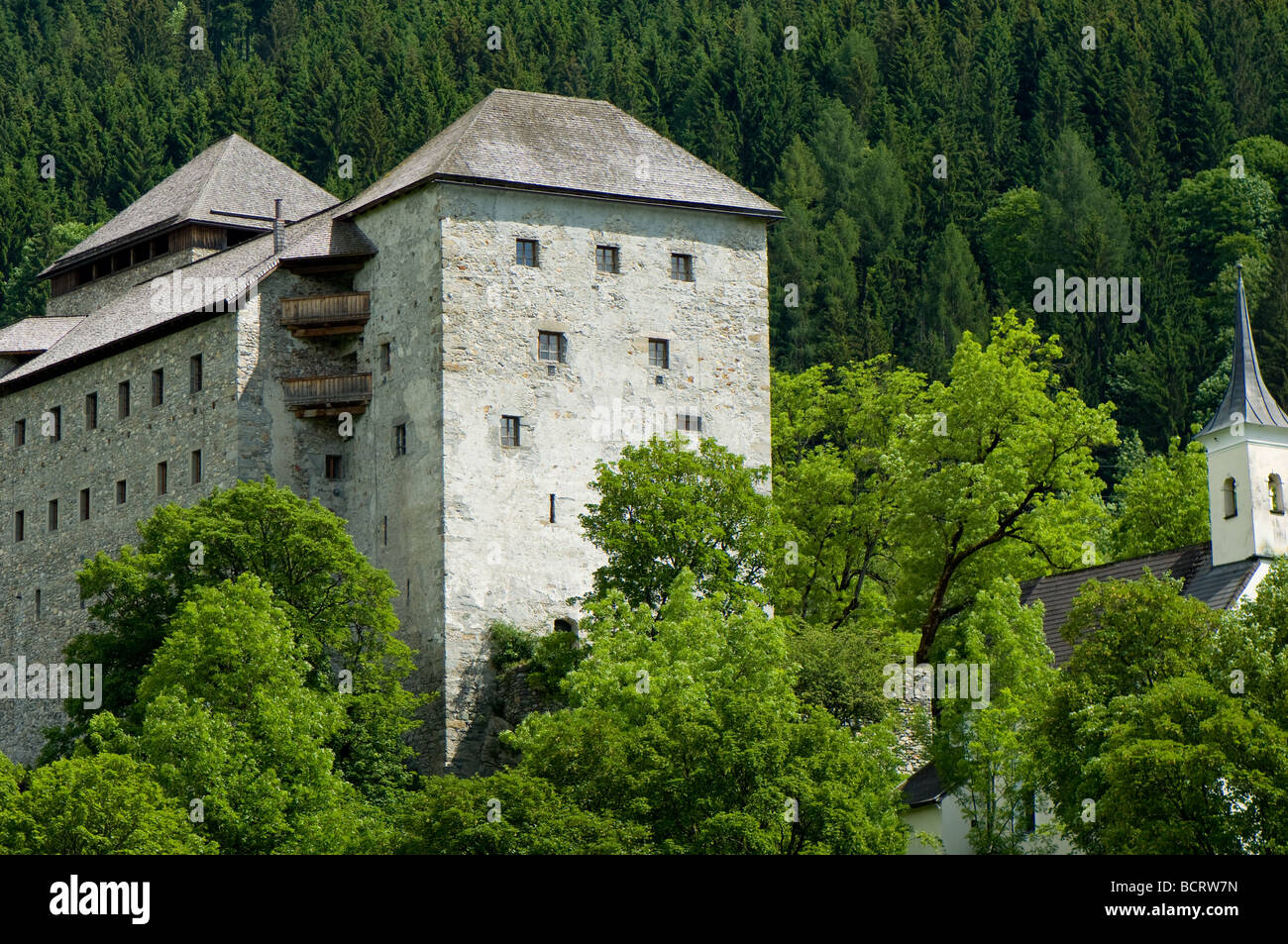 Kaprun castle constructed around the 12th century  of  Roman architecture in Austria Stock Photo