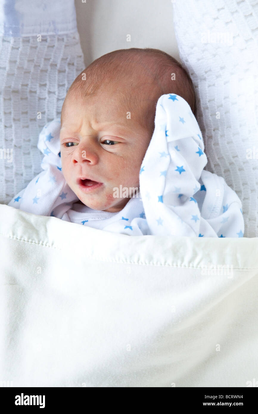 Newborn baby boy sleeping, London England Stock Photo Alamy