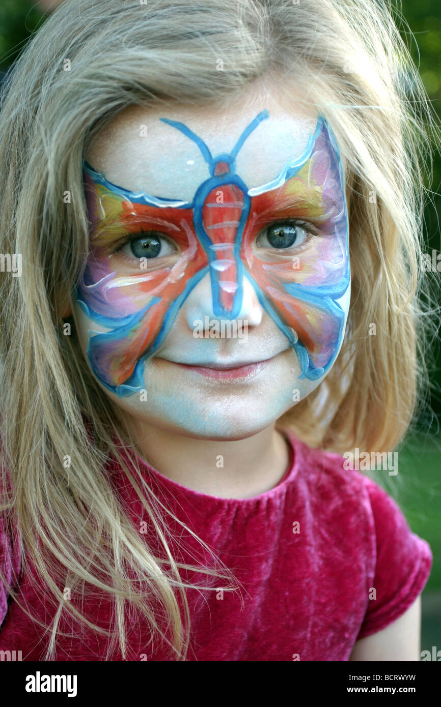 England butterfly facepaint bpc – Body Painting by Cat
