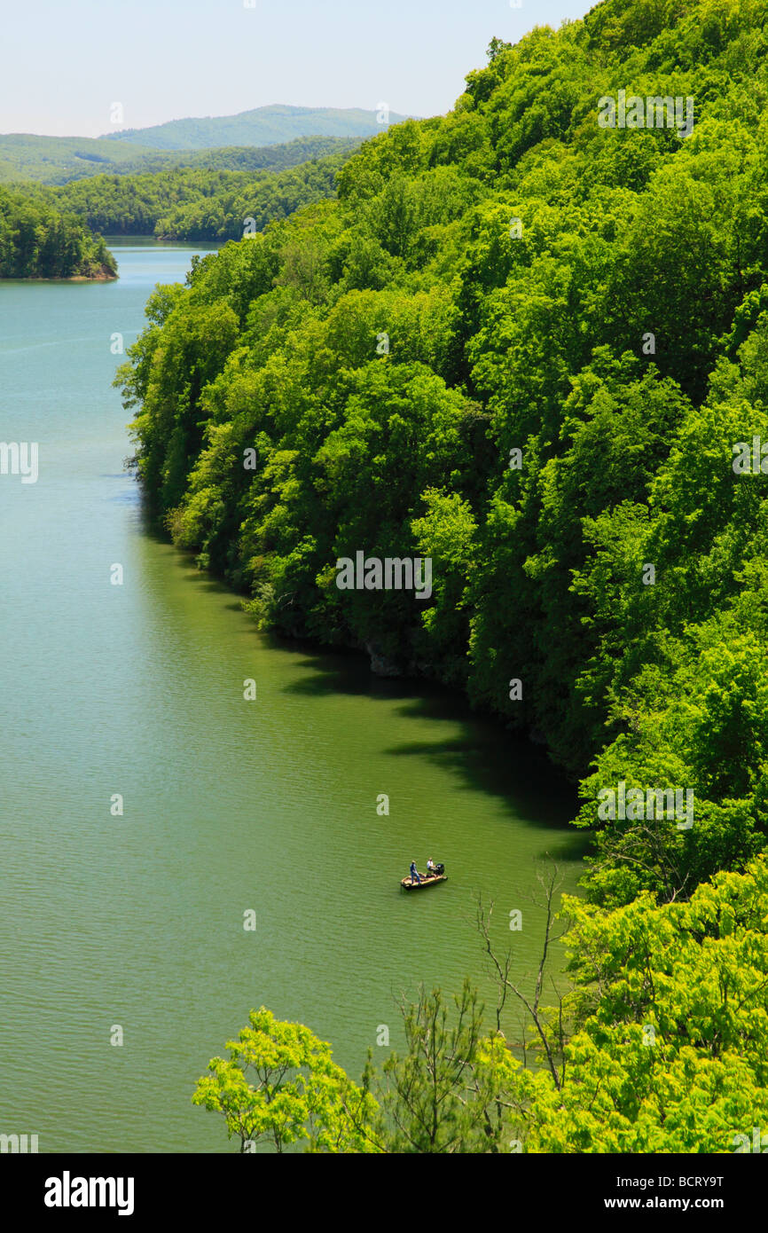 Boat on Lake Moomaw Covington Virginia Stock Photo Alamy
