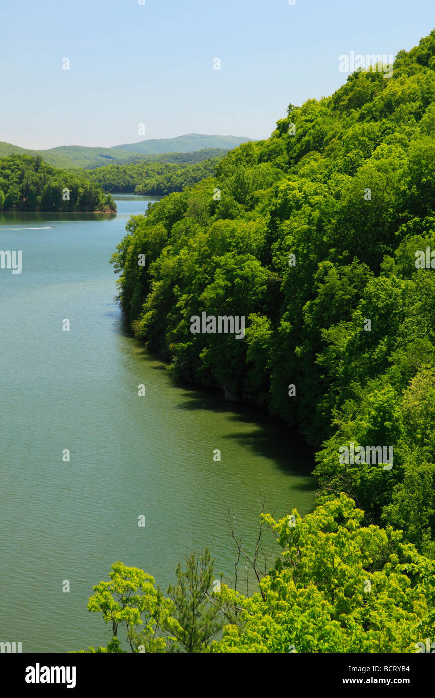 Boat on Lake Moomaw Covington Virginia Stock Photo Alamy