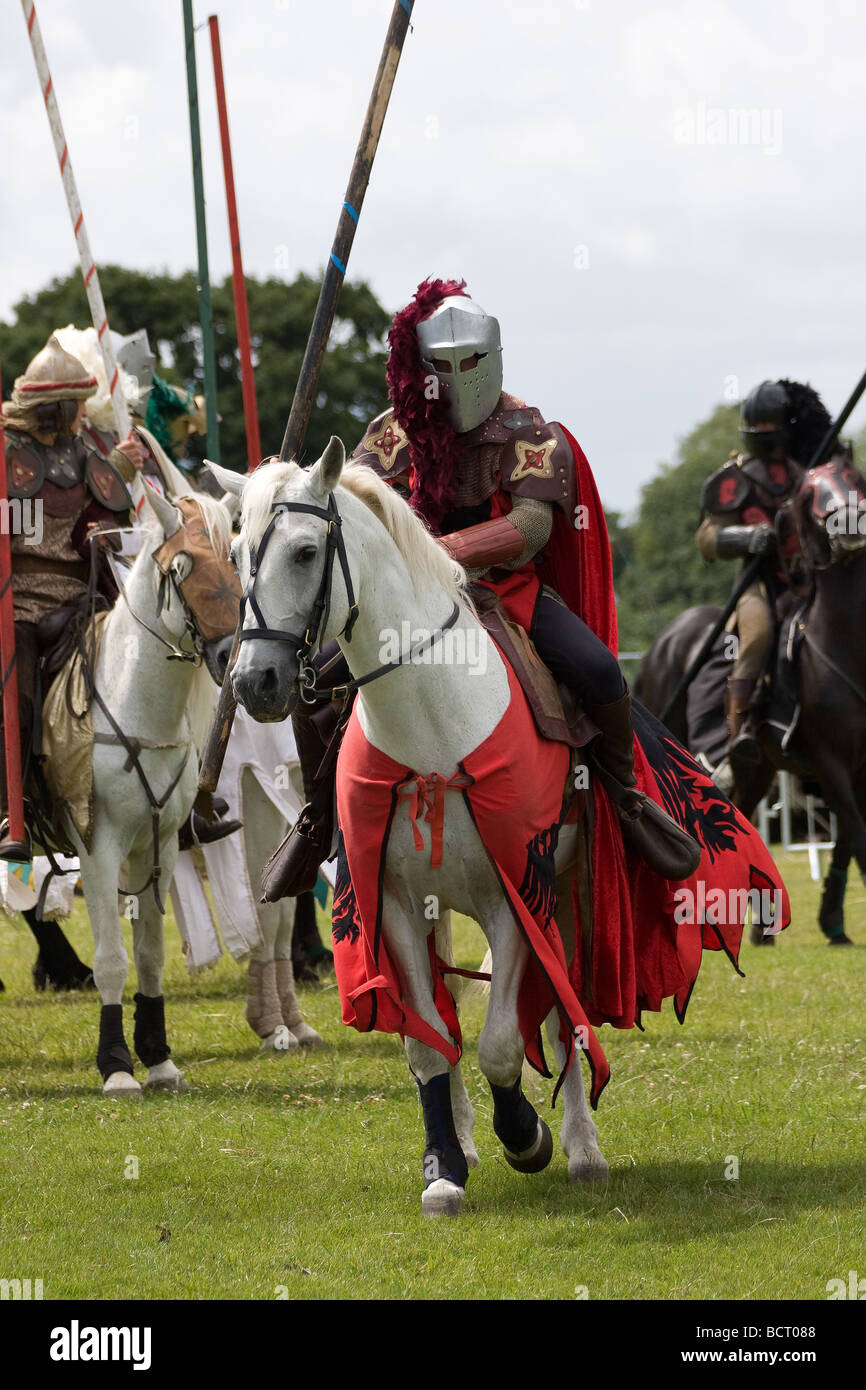 red knight joust medieval jousting mount horse Lambeth Country Show