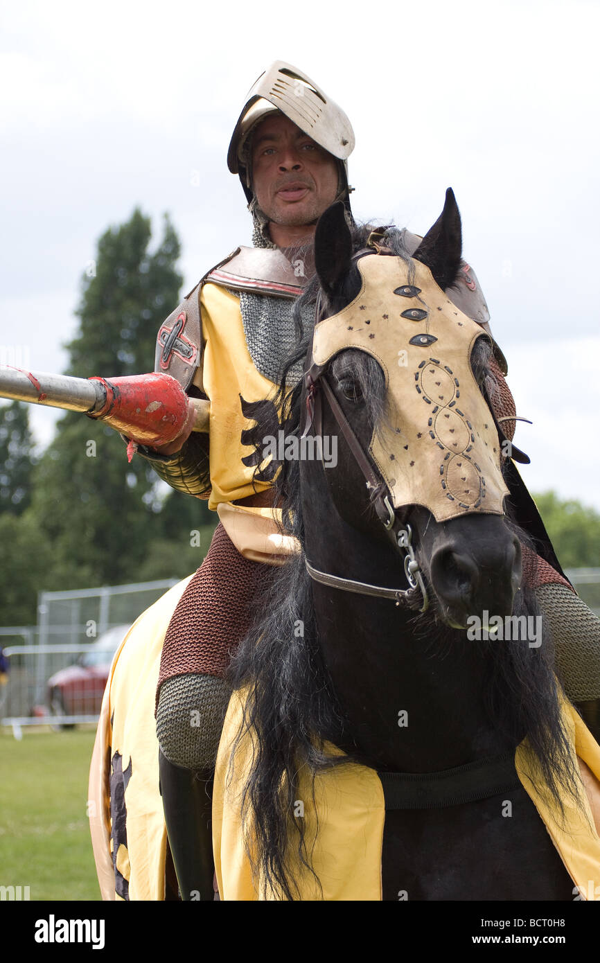 yellow knight joust medieval jousting mount horse Lambeth Country Show