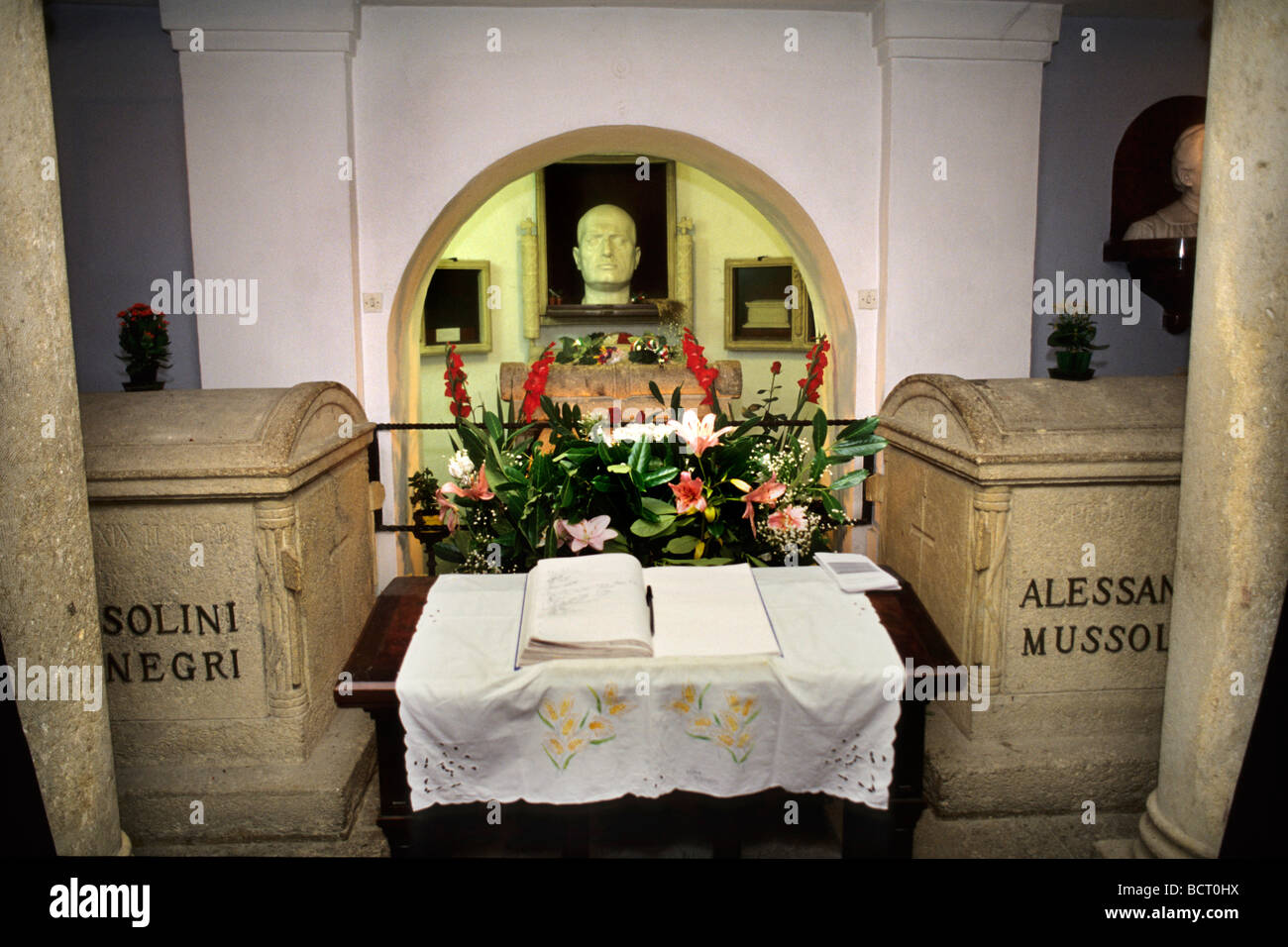 The tomb of Benito Mussolini to Predappio Forlì Italy Stock Photo