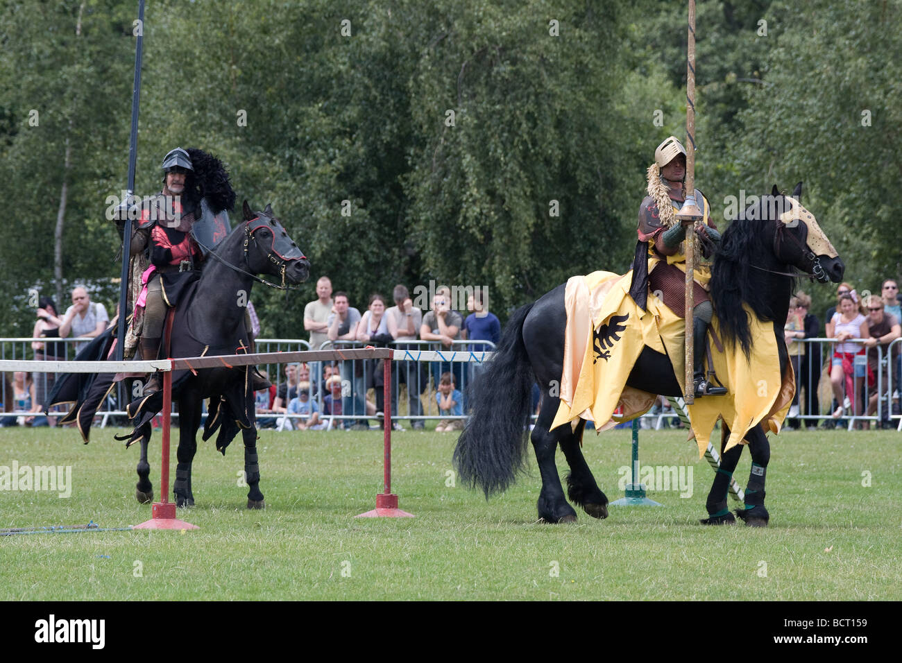 yellow black knight joust medieval jousting horses Lambeth Country Show