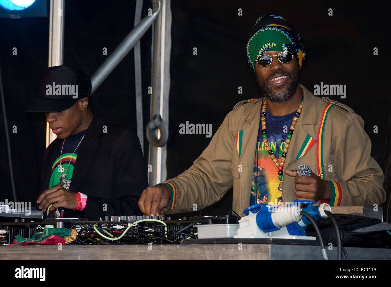 Jamaican west indian ethnic black dj rapper Lambeth Country Show, Brockwell Park, Tulse Hill, London, England, UK, Europe Stock Photo