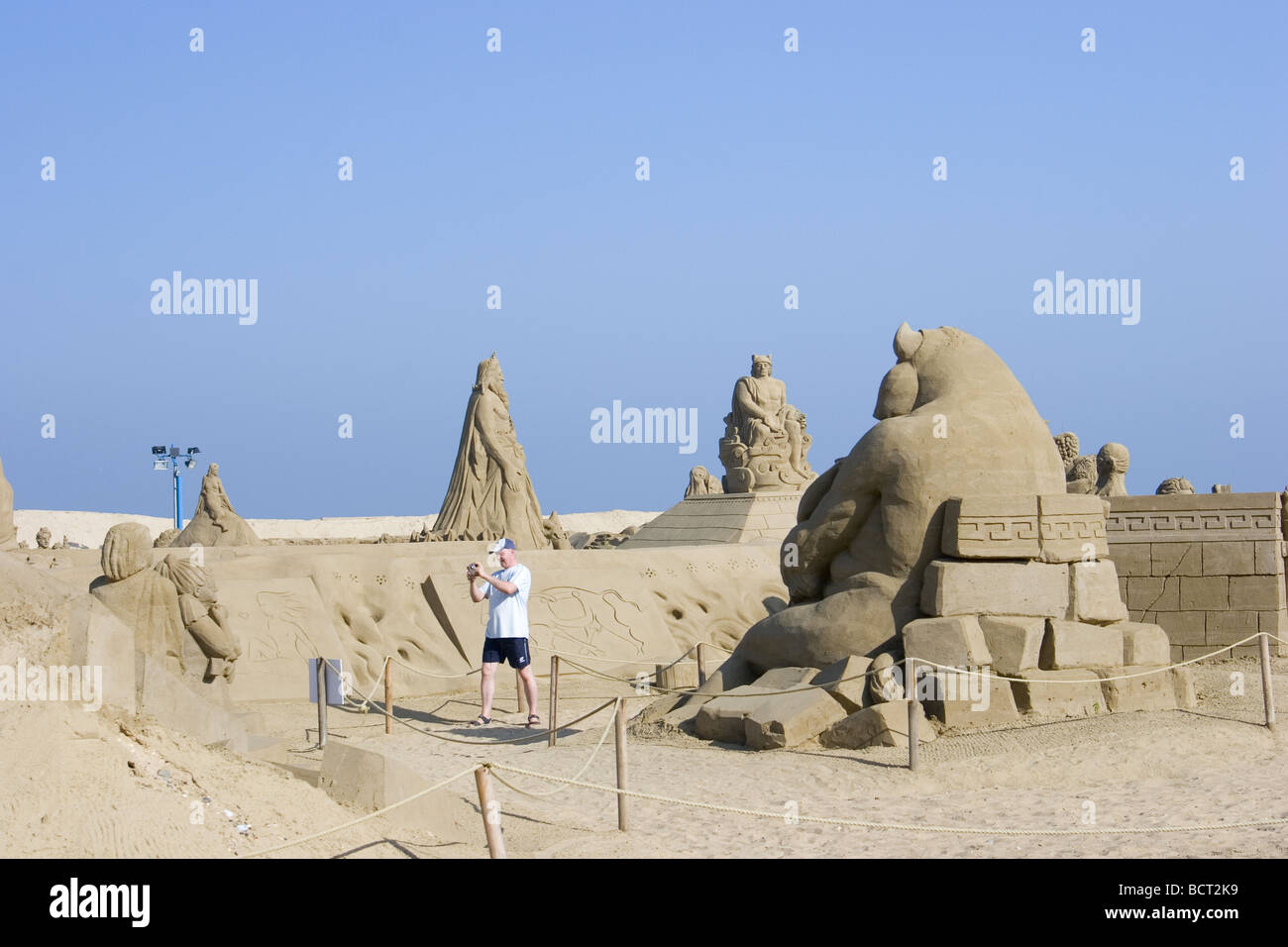 Sand sculpture exhibition, themed on ancient Greek mythology, at Great ...