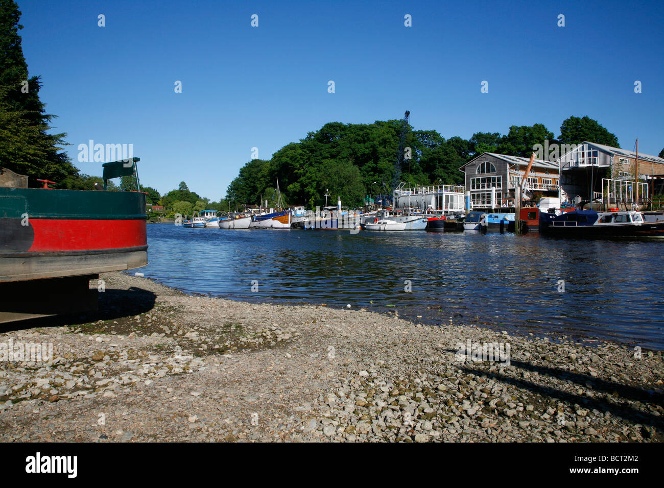 Looking across the River Thames to Eel Pie Island, Twickenham, London