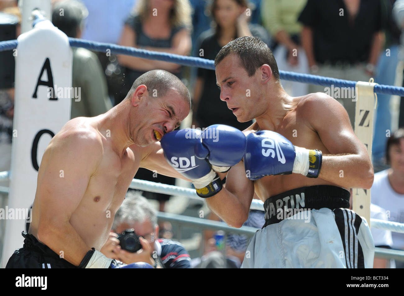 Boxing fight Stock Photo