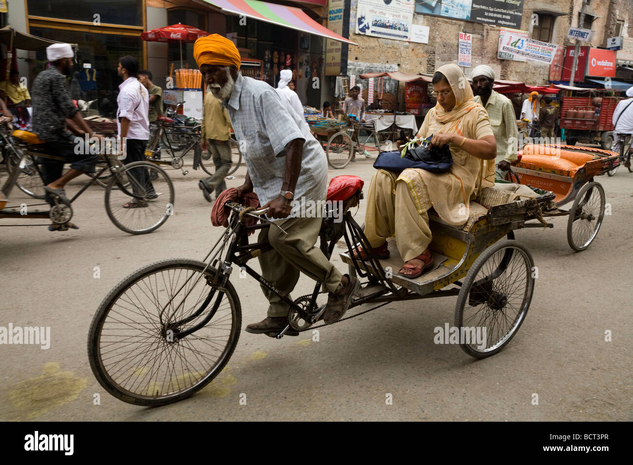 rickshaw bicyclette inde