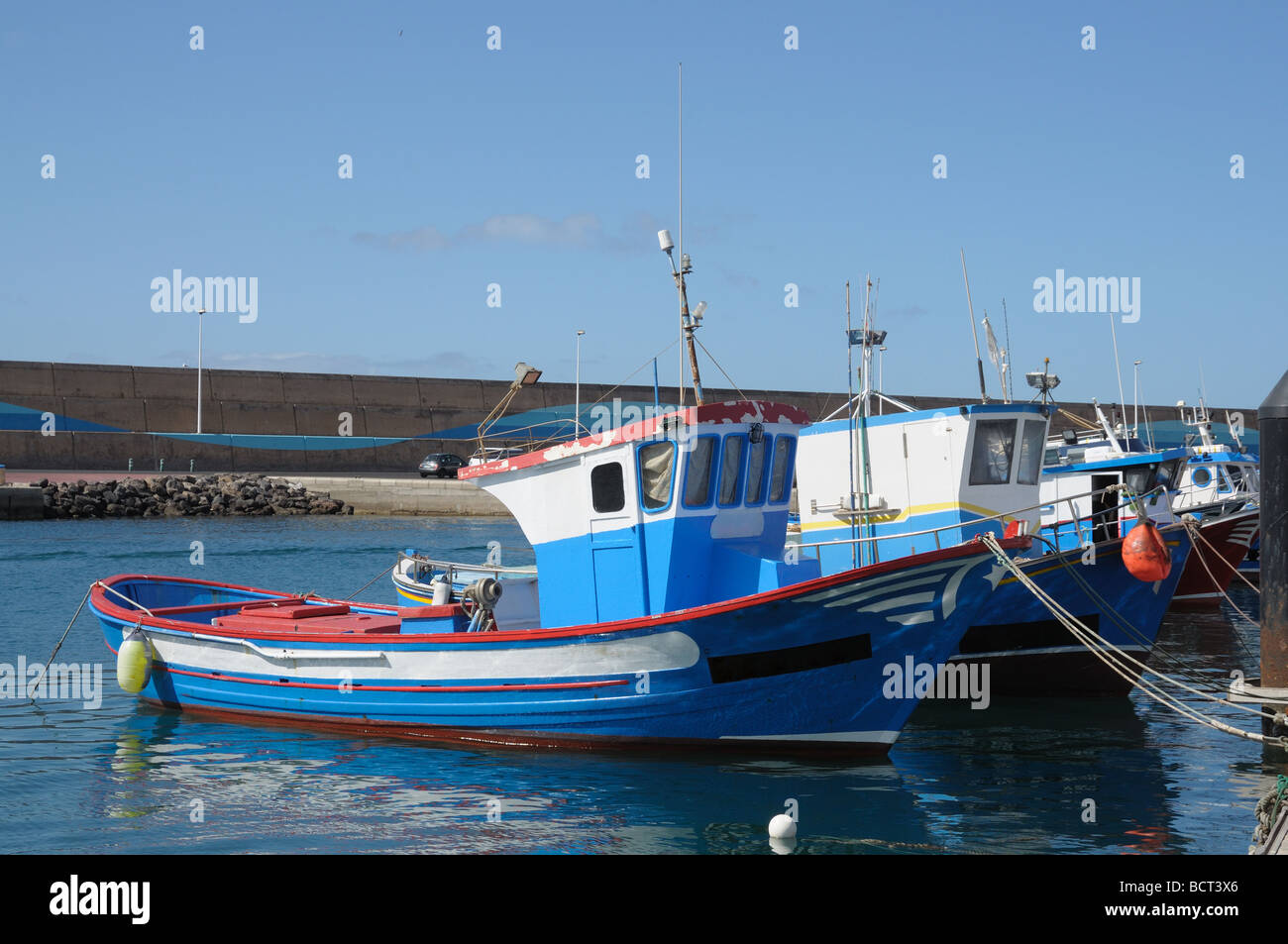 Fishing boats in the harbor. Morro Jable, Canary Island Fuerteventura