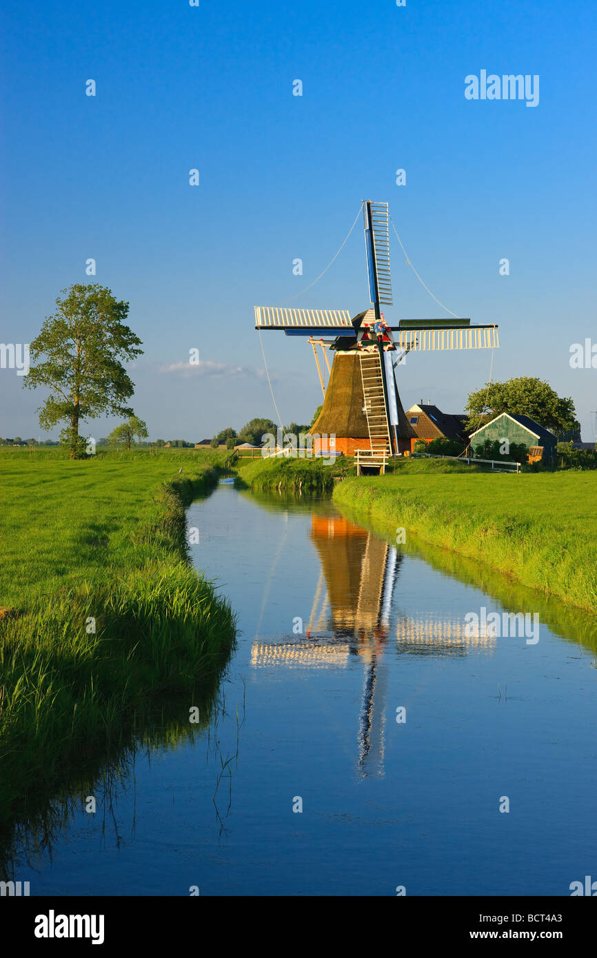Windmill The Eolus Aduard Groningen Netherlands Stock Photo - Alamy