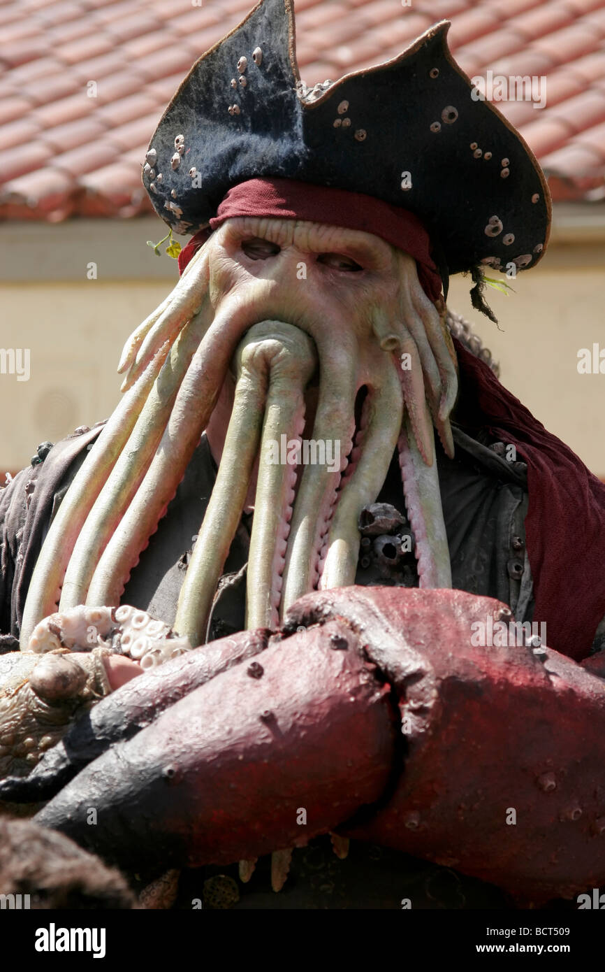 Davy Jones character from the 'Pirates of  The Caribbean' movie Stock Photo