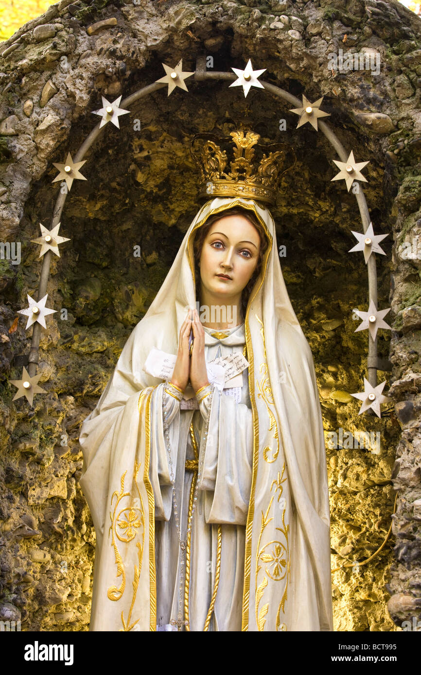 Mary pietà, Catholic pilgrimage site, miraculous image of the Painful Mother of God, Ziemetshausen, In den Stauden, Swabia, Bav Stock Photo