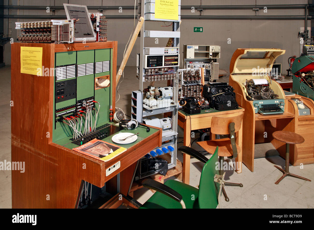 Manual telephone switchboard, call and signal system for generation of