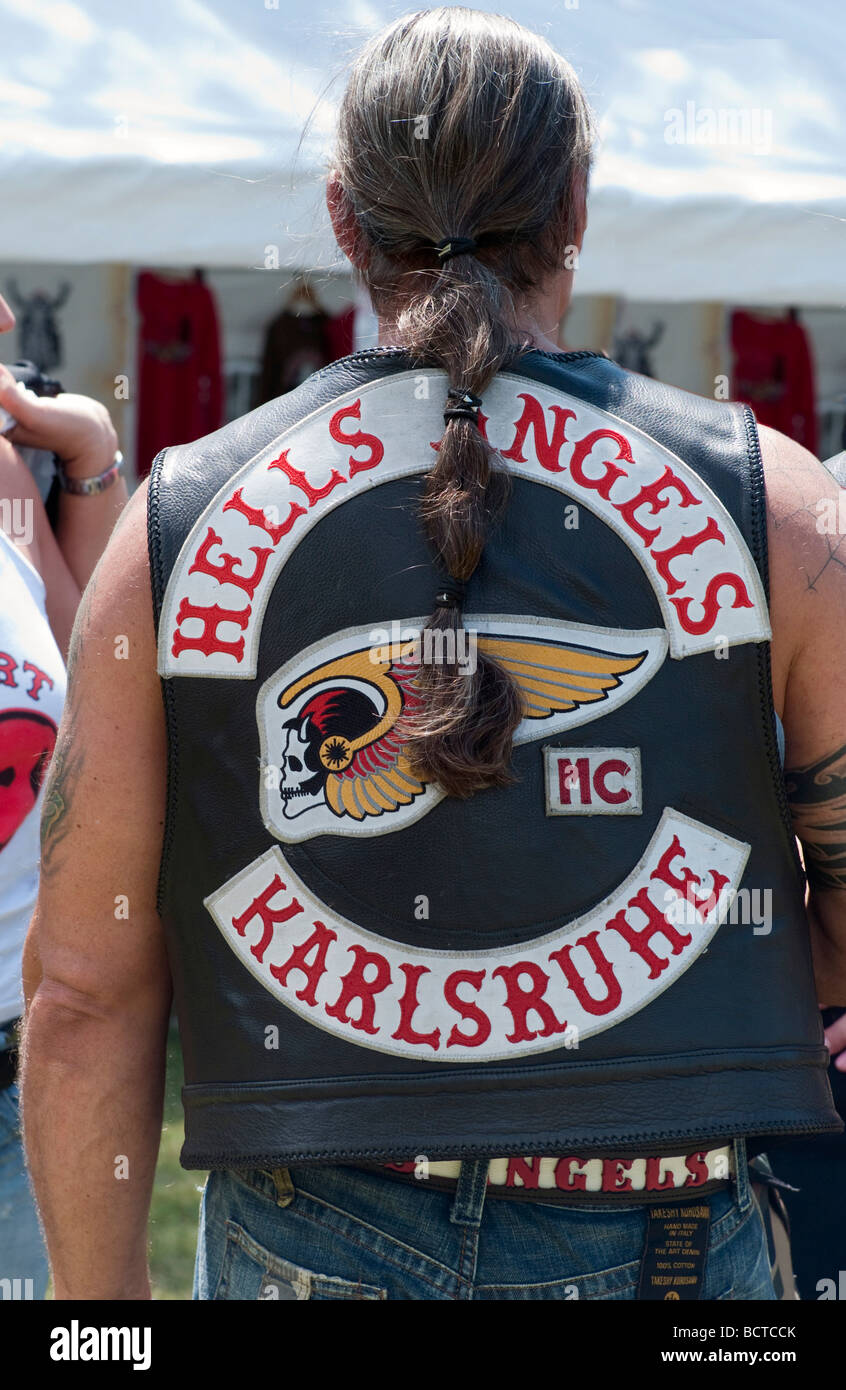 A member of the Hells Angels motorcycle club Stock Photo - Alamy