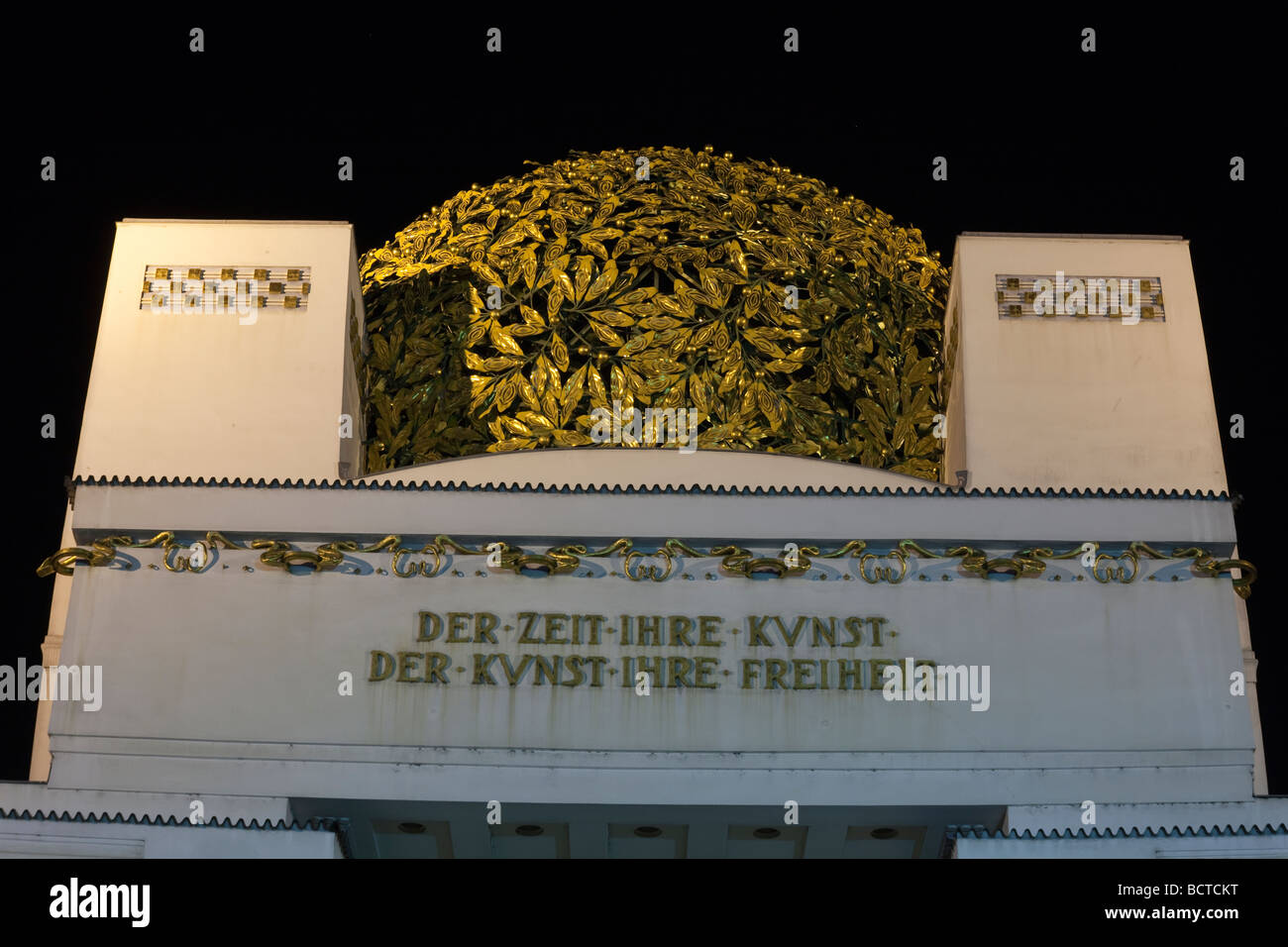 laurel leaf design on dome, Secession Building, Karlsplatz, Vienna, Austria Stock Photo