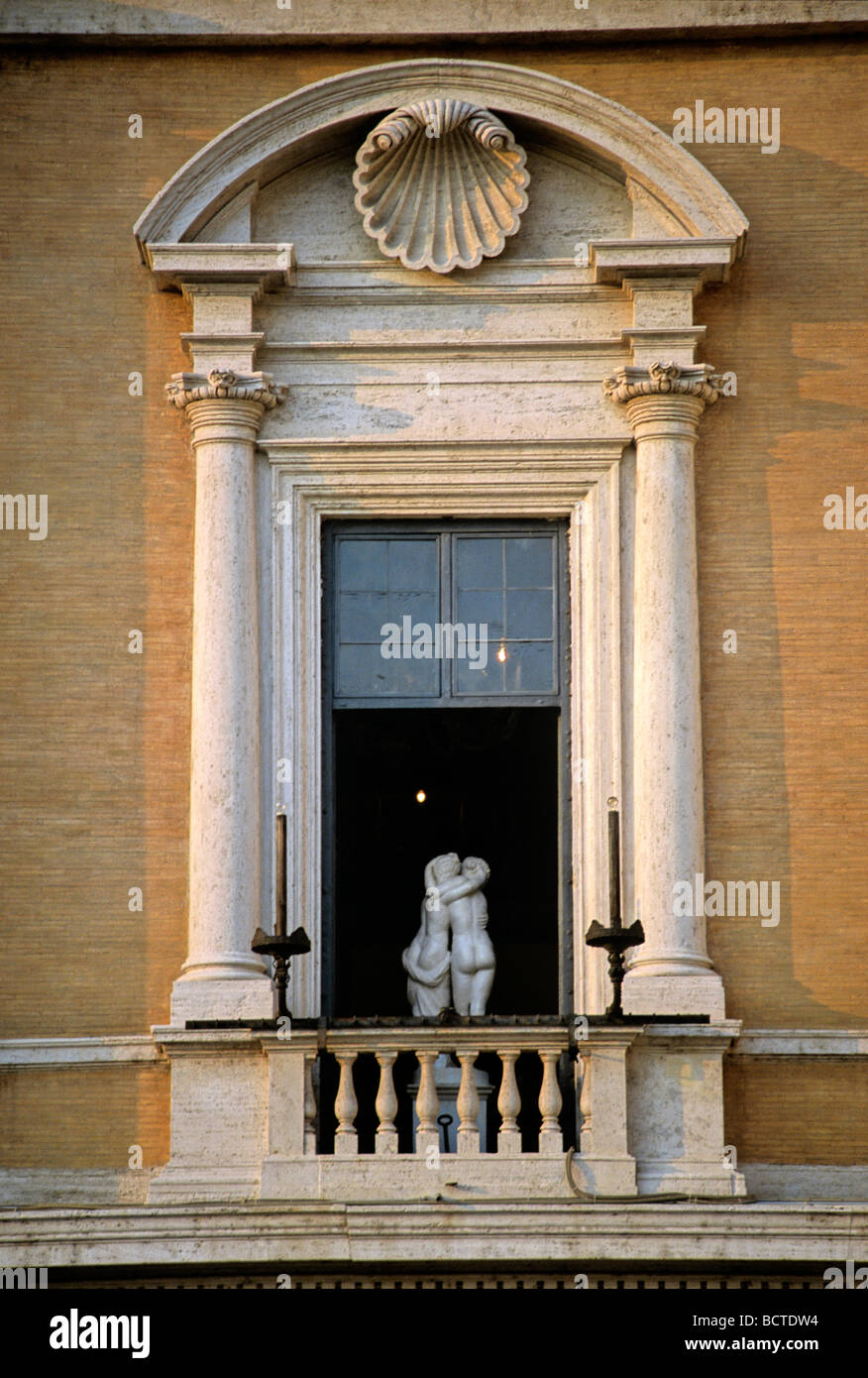 Marble sculpture of Cupid and Psyche, Amore e Psiche, Palazzo Nuovo, Capitoline Museums, Capitoline Hill, Piazza del Campidogli Stock Photo