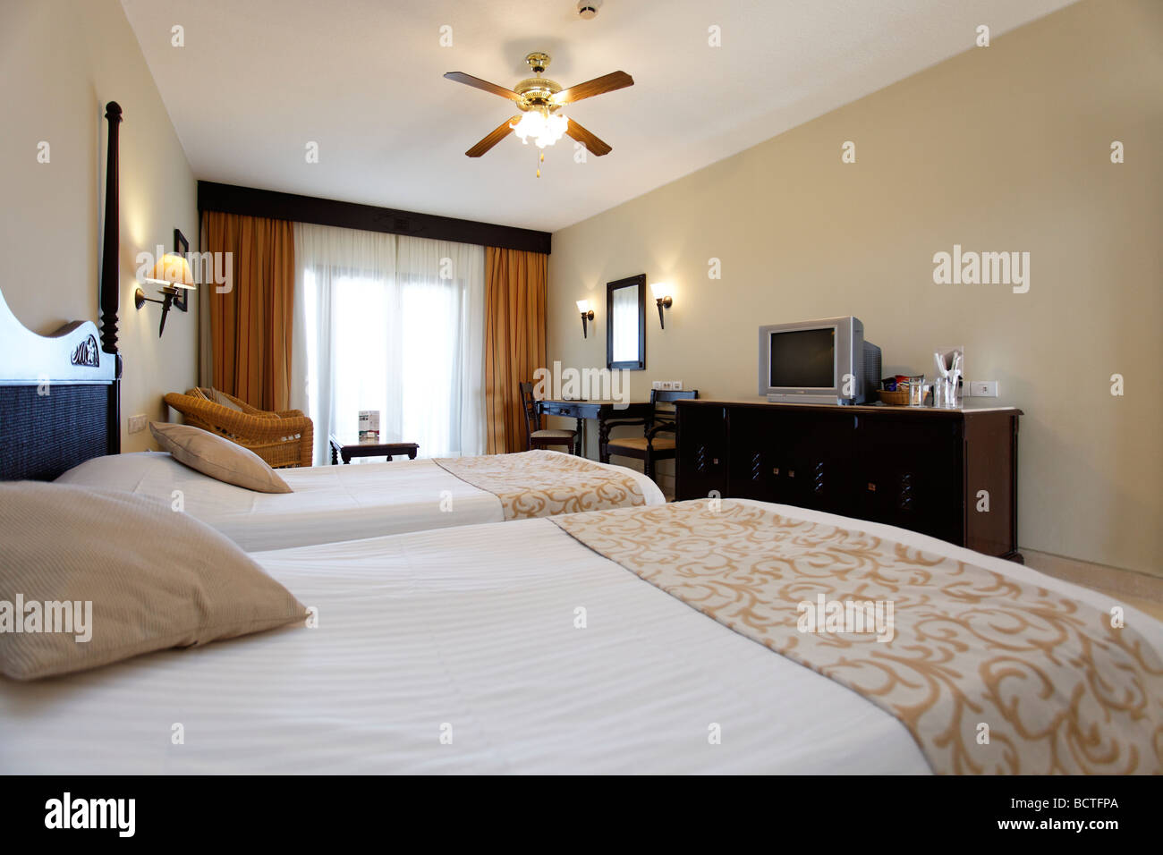 Standard room, Steigenberger Al Dau Beach Resort, Hurhada, Egypt, Red Sea, Africa Stock Photo