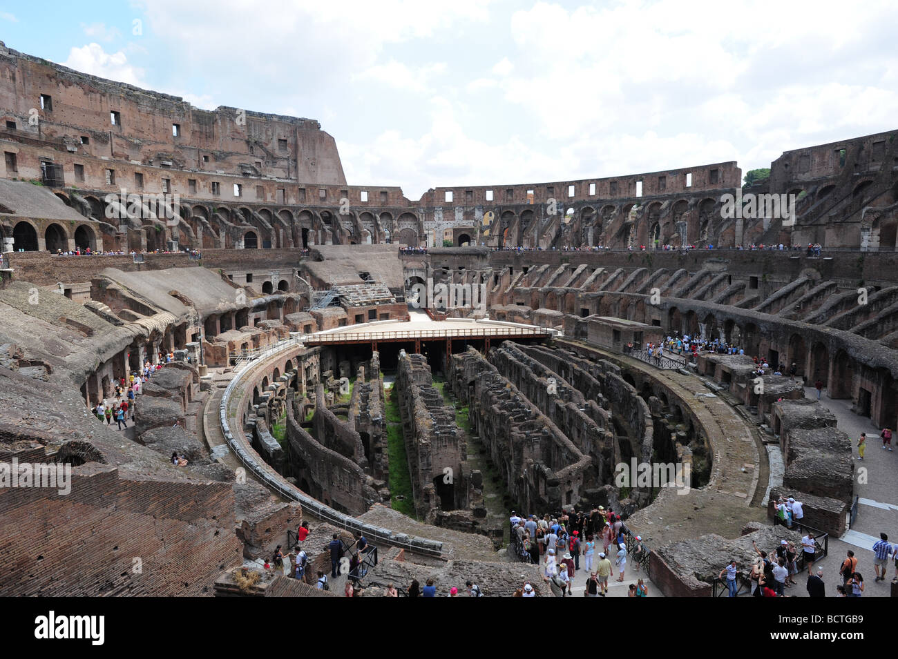 Europe Italy Rome interior of the Roman Colosseum colosseo Stock Photo